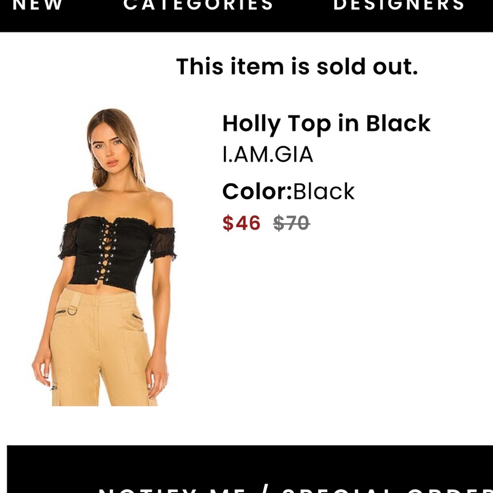 Holly Top in Black
I.AM.GIA